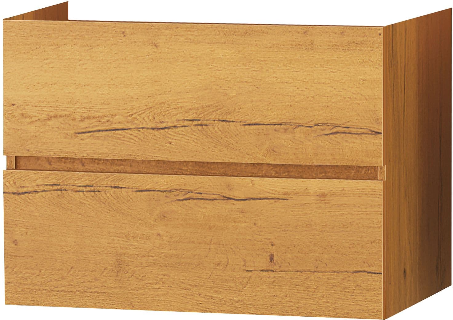 SOUS MEUBLE MOLTO 2 TIROIR 80 CHENE GOLD