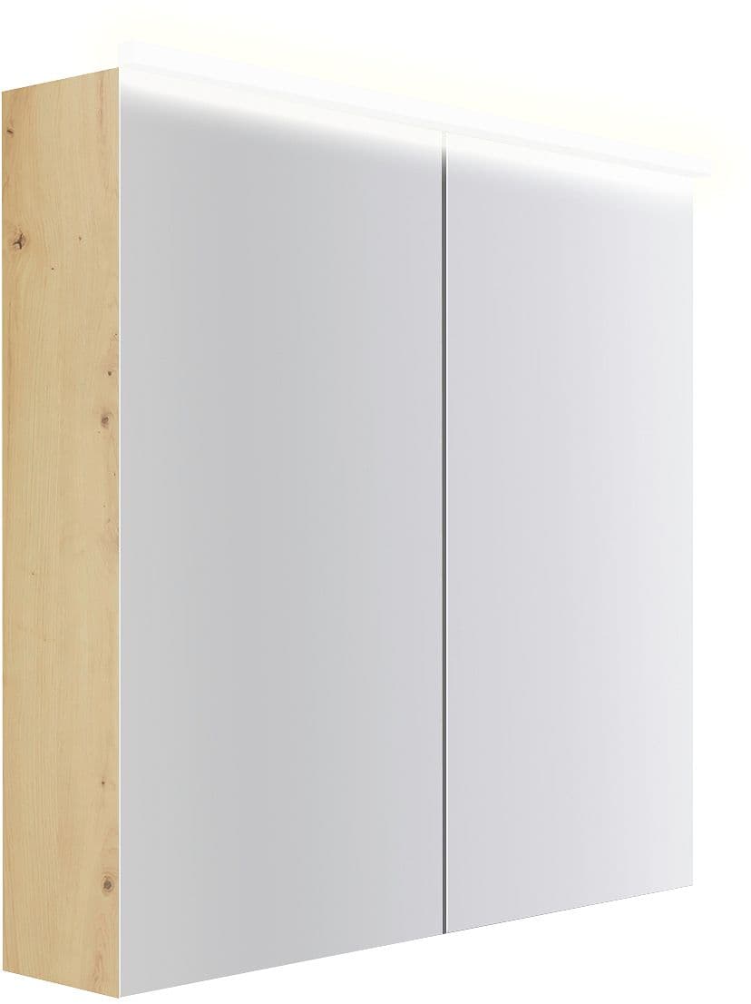 ARMOIRE TOILETTE COFFEE 2 PORTES 800MM 4250K TECTONA CHENE DECOR URBAN