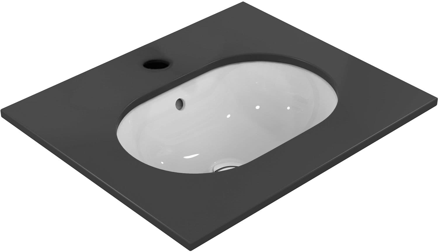 VASQUE À SOUS ENCASTRER CONNECT IDEAL STANDARD 550X380MM SANS PLAGE ROBINET +TROP-PLEIN BLANC