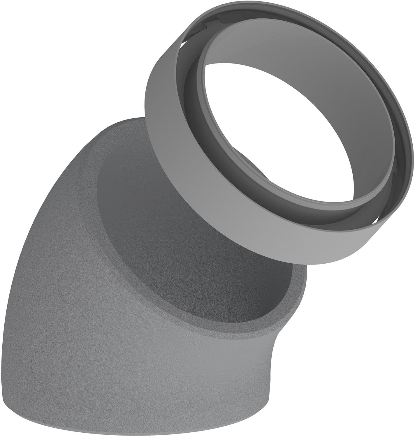 COUDE ISOLE POUR SYSTEME DE VENTILATION RACCORD INCL.160MM 45°