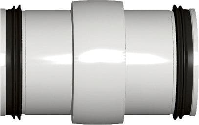 DOUBLE RACCORD PP MM 40MM BLANC