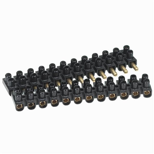 Barrette Suprem à broches capacité 10mm² - 25A maxi - Noir