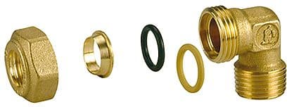 RACCORD A COMPRESSION COUDE GIACOMINI TUBE A PRECISION CC 4/4M-28MM