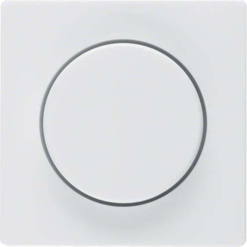 Enjoliveur avec bouton de réglage du variateur rotati Berker Q.1 / Q.3 Blanc polaire, Velours