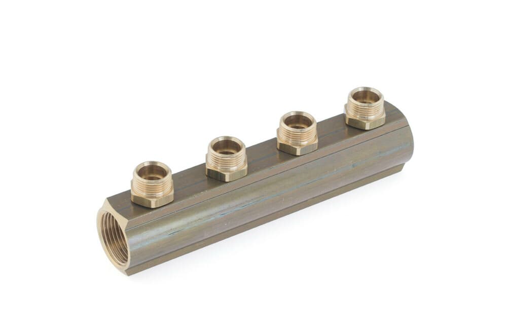 SYSTEMPEX collecteur 4/4"FF sortie M22 nipples prémontés 4 circuits