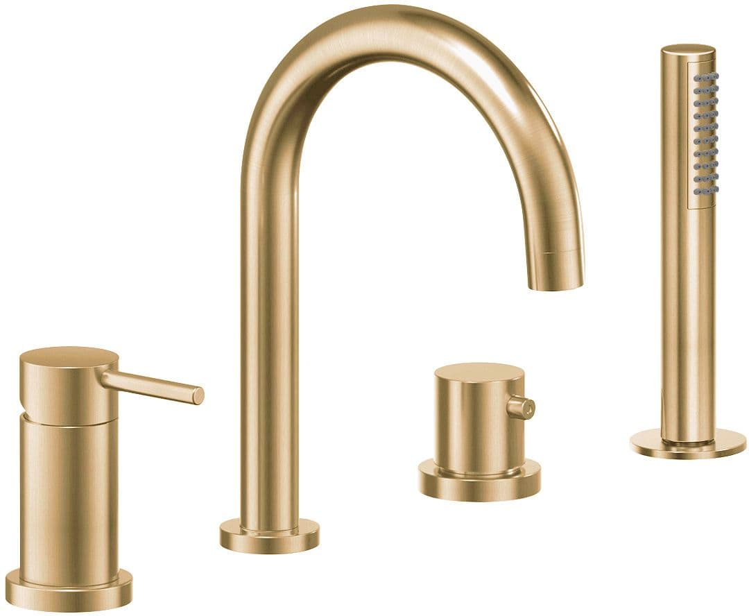 MITIGEUR BAIN 4TROUS MONTAGE BORD DU BAIN LIVE NOBILI MIELE BROSSÉ