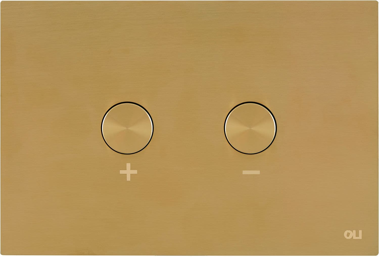 PLAQUE DE COMMANDE 2-TOUCHES BLINK PNEUMATIQUE BRUSHED GOLD + SET DE TRANSFORMATION