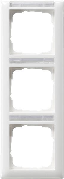 Cadre de finition Gira standard 55 avec zone d'inscription Blanc brillant