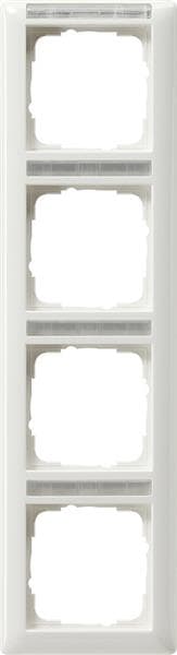 Cadre de finition Gira standard 55 avec zone d'inscription Blanc brillant