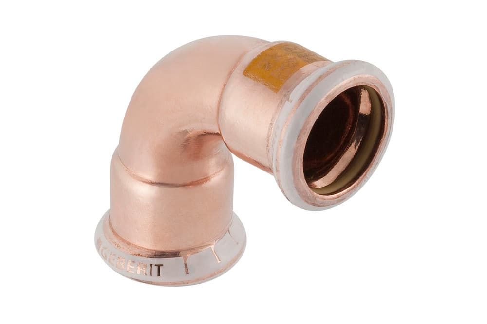 Geberit Mapress raccord sertir cuivre pour gaz coude 90° FF 35