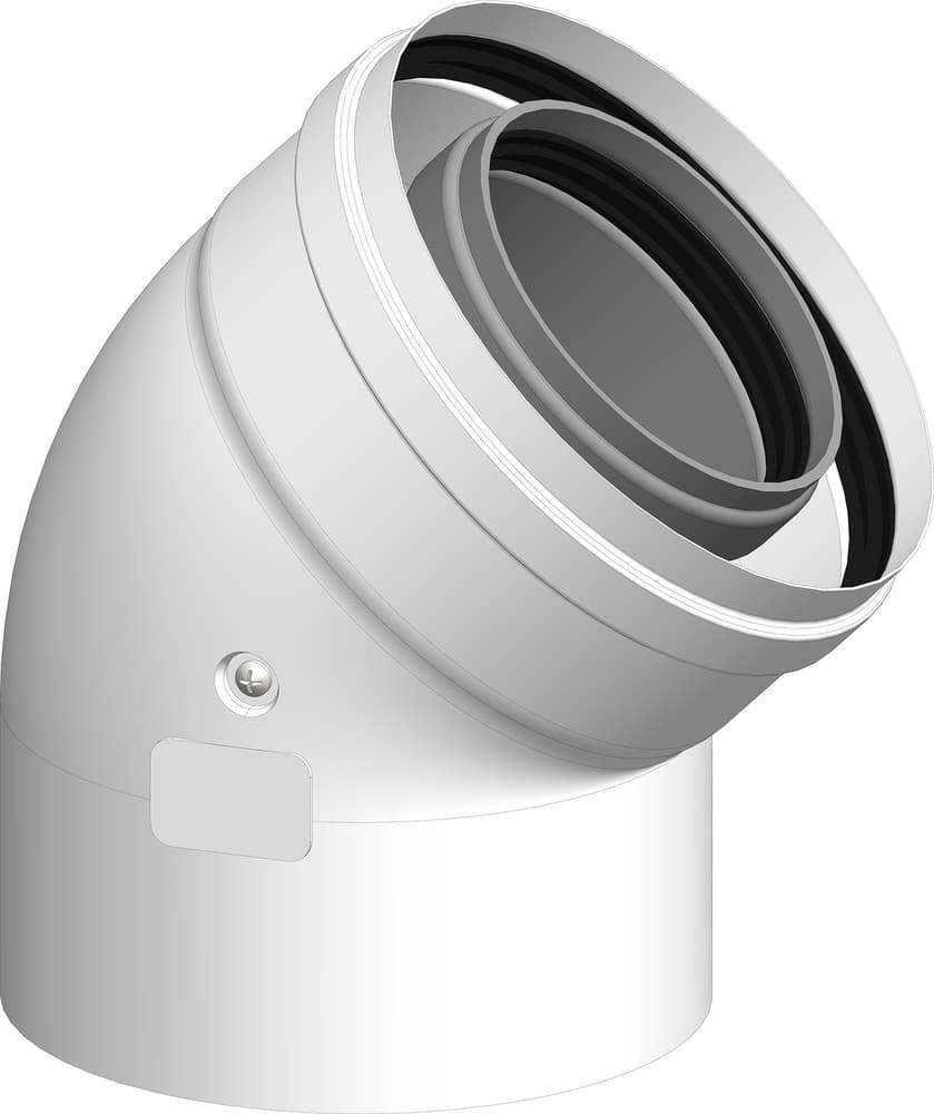 DIN PPH CON040 COUDE45°D80/125