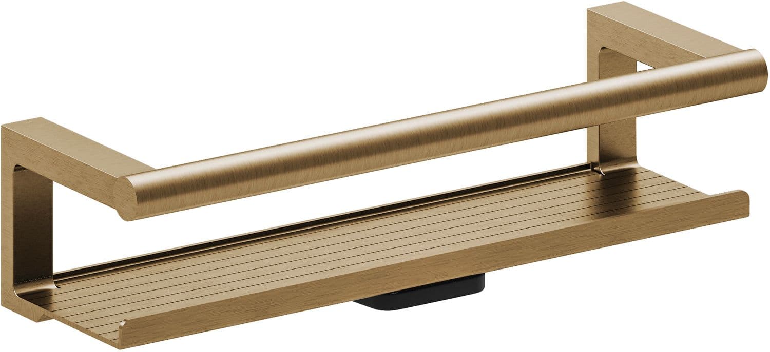 PORTE-BOUTEILLE/EPONGE AVEC RACLETTE LAVE-VITRE ARCHITECT S+ COSMIC OR BROSSE PVD