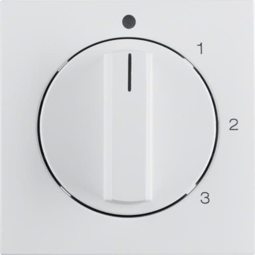 Enjoliveur avec bouton rotatif pour interrupteur 3 paliers avec position 0 S.1 / B.3 / B.7 Blanc p