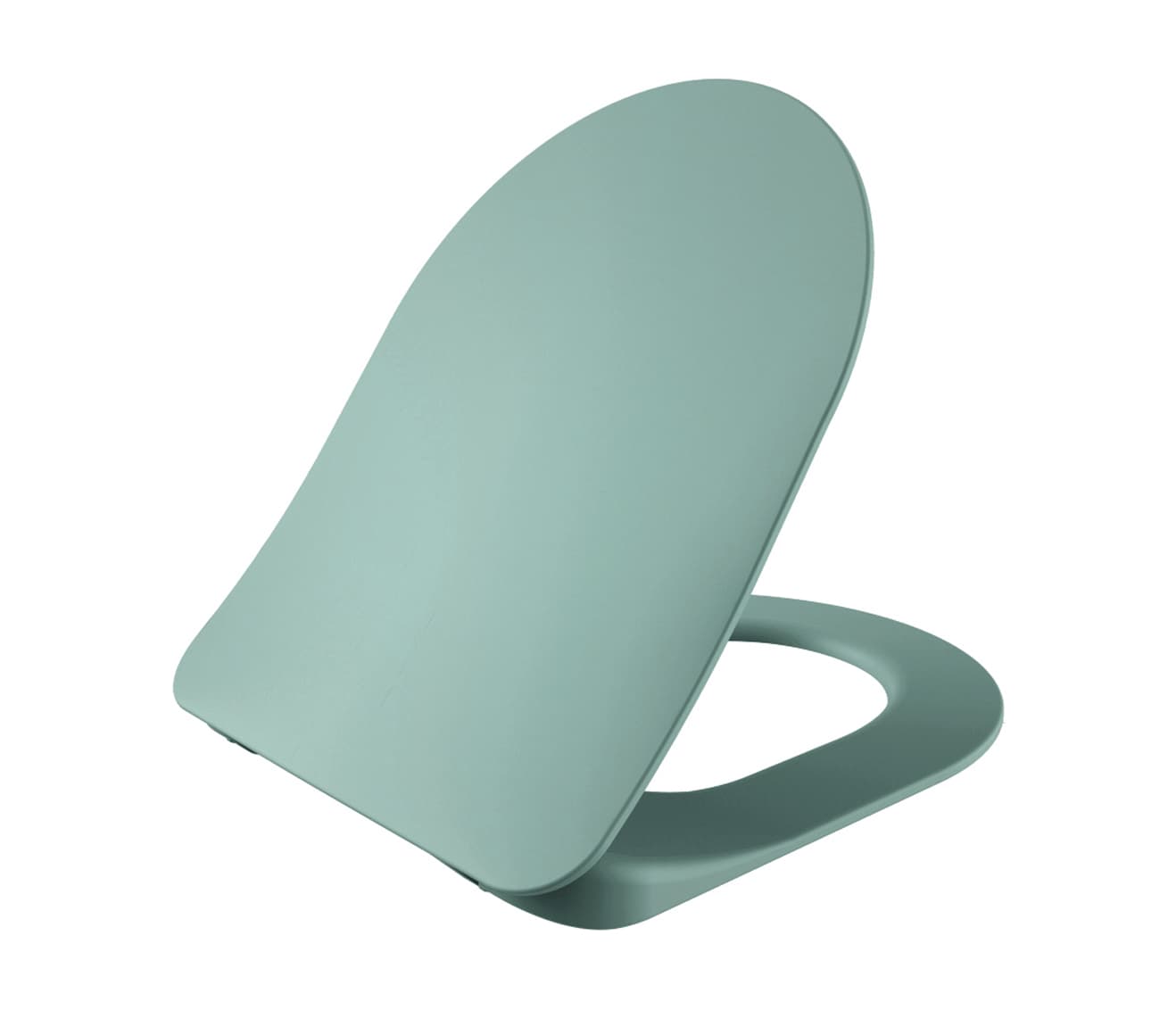 CREAVIT DUCK ABATTANT WC - MODÈLE D - DESIGN FIN - FREIN DE CHUTE - DÉCLIPSABLE - DUROPLAST - CHARNIÈRES EN INOX - VERT NIL