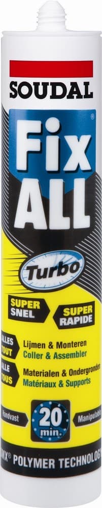 Soudal Fix All Turbo mastic adhésif blanc
