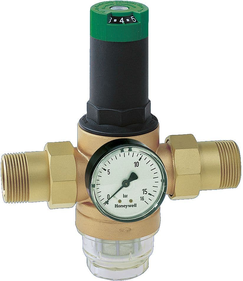 REDUCTEUR PRESSION EAU AVEC MANOMETRE BRAUKMANN HONEYWELL 1/2"M