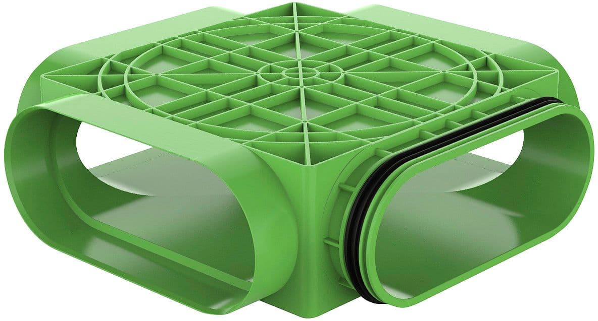 PLENUM POUR SOL ET PLAFOND 3XOVAL(F) + 1XOVAL(M) DUCOFLEX