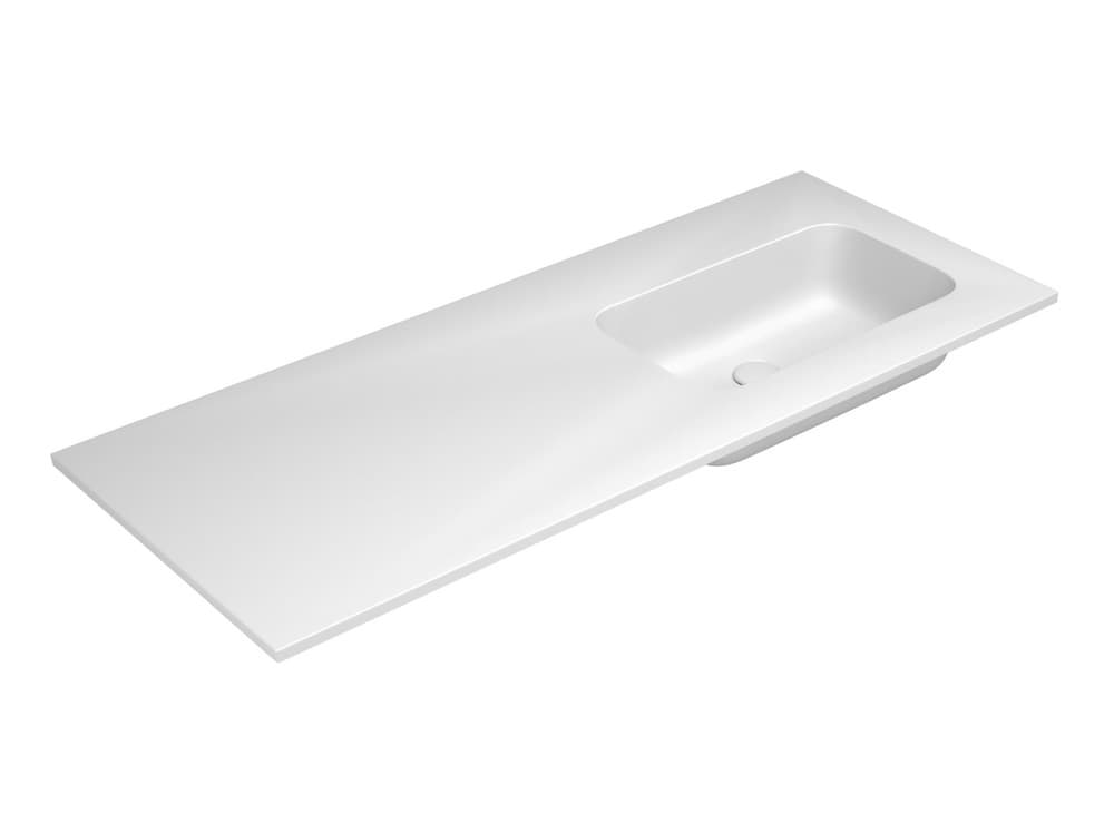 Van Marcke by Falper Fin tablette 1lavabo droite L1205xW505xH143mm blanc mat