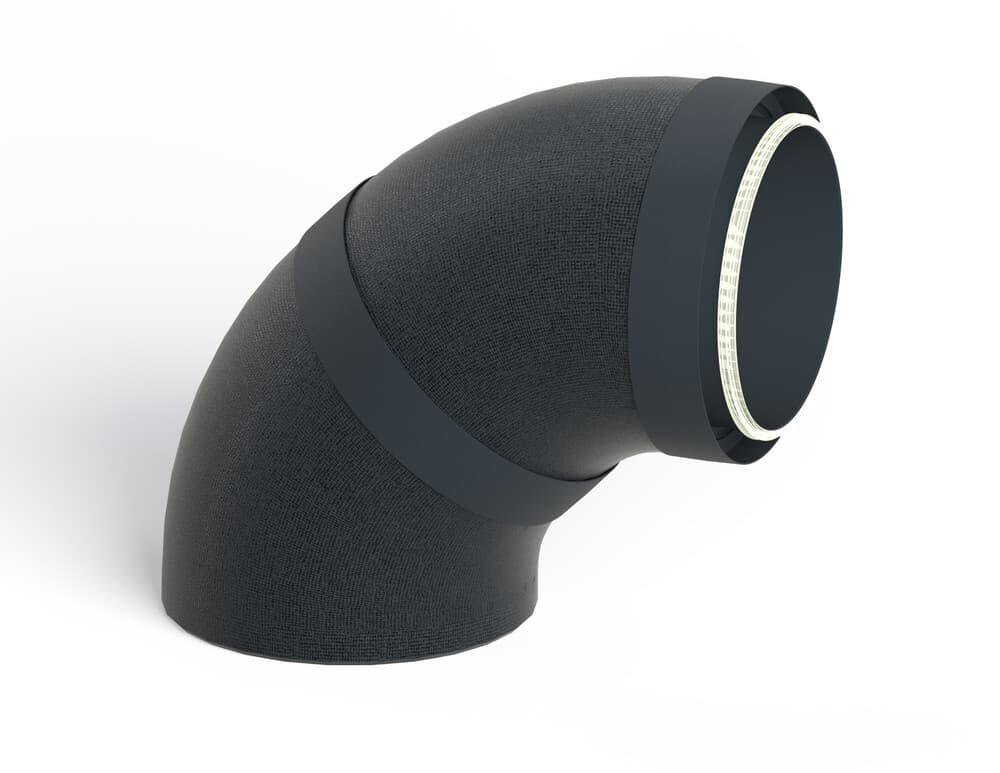 Duco DucoFlex Star coude isolé 90° avec raccord D180