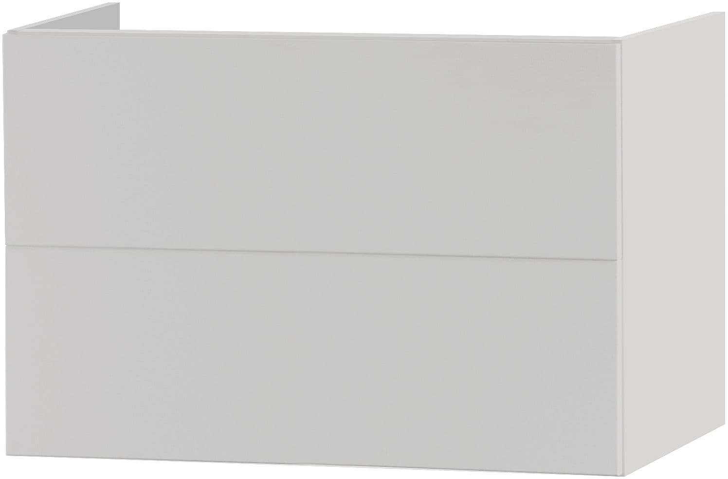SOUS MEUBLE 2 TIROIR 80CM PUSH-OPEN BEIGE SATIN