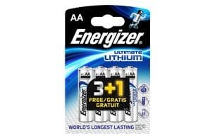 Energizer - pile Lithium - AA / LR6 - 3 + 1 gratuite - 4 pièces
