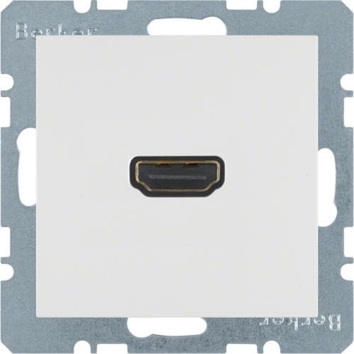 Prise Hdmi Berker S.1 / B.3 / B.7 Blanc polaire, mat