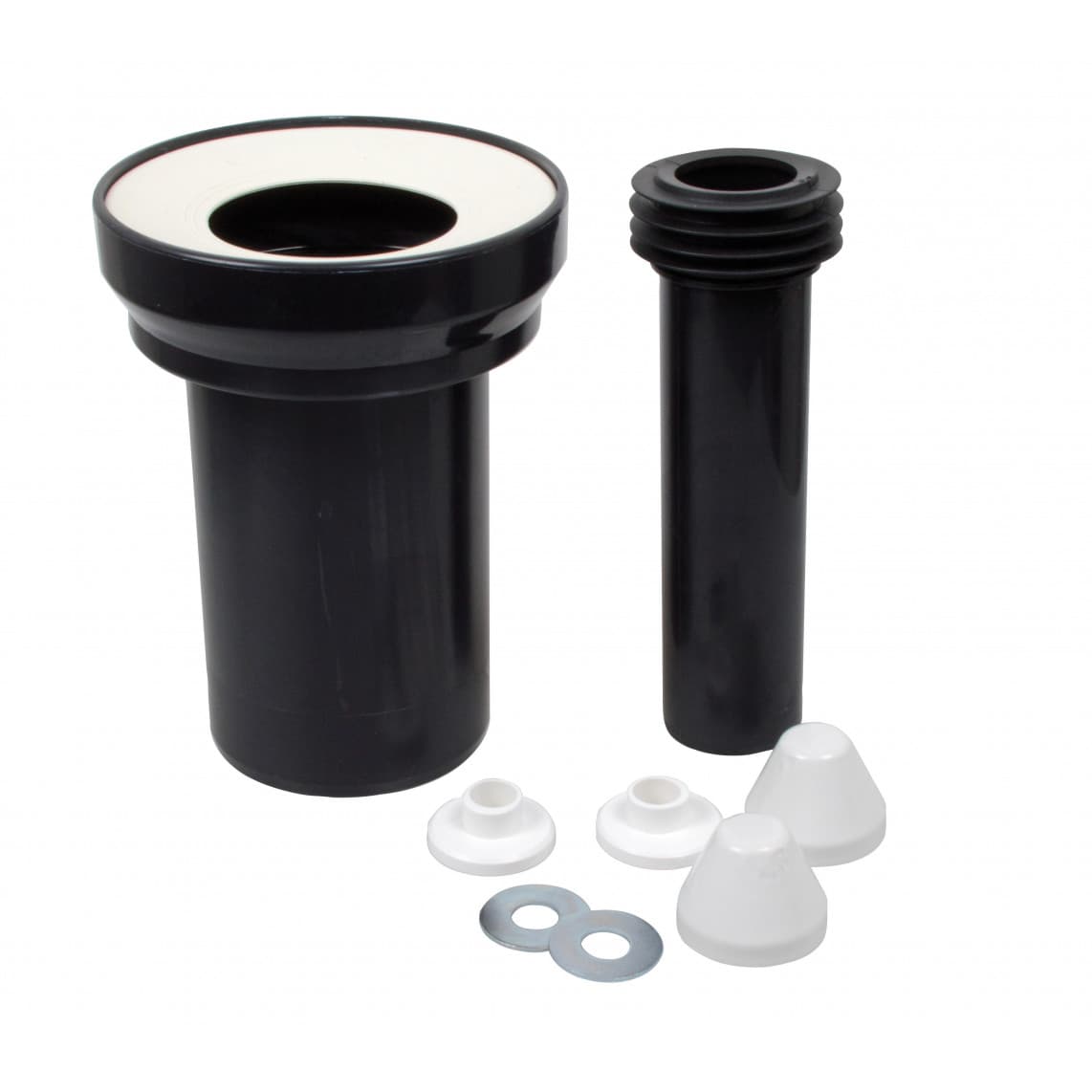 58.932.00..0099 PE SANIT garniture de WCe de raccordement, noir mat, 45 x 300 mm, DN 90