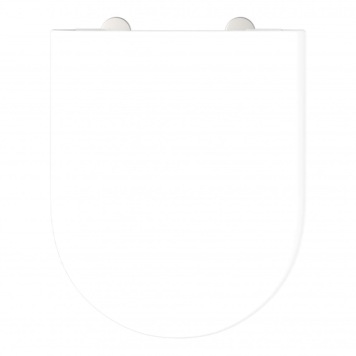 82812 Abattant WC en duroplast WHITE, en forme de D, PRO 5, avec frein de chute et déclipsable