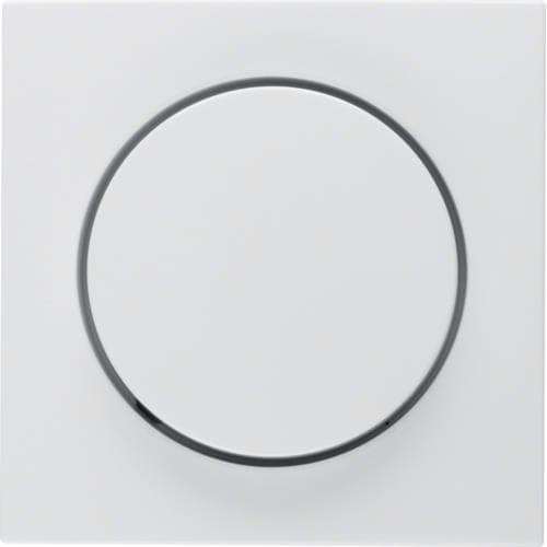 Enjoliveur avec bouton de réglage pour variateur rotatif Berker S.1 / B.3 / B.7 Blanc polaire, brill