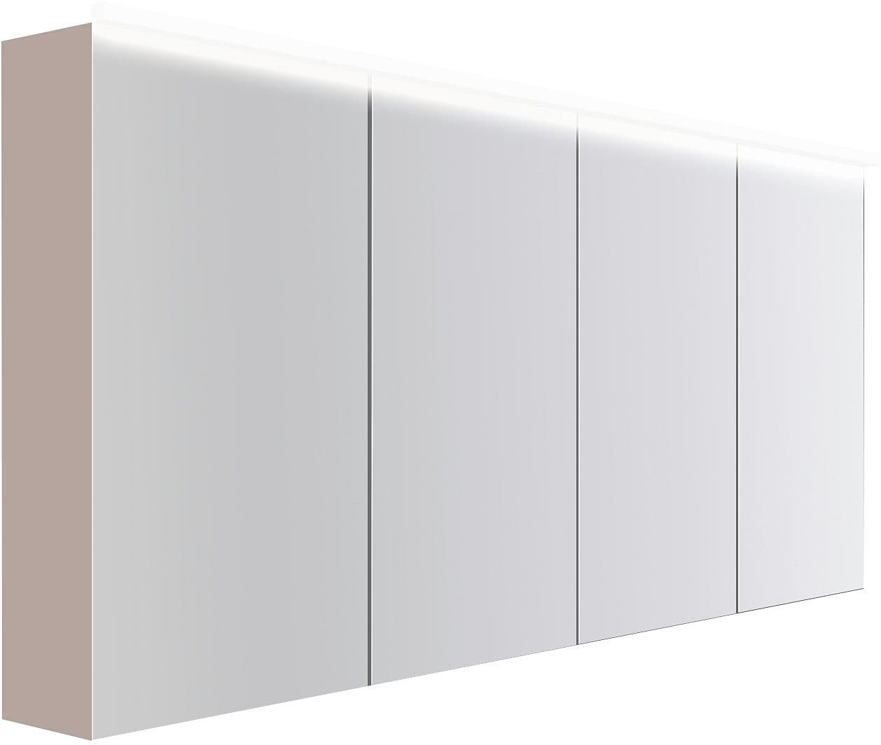 ARMOIRE TOILETTE COFFEE 4 PORTES 1800MM 4250K GRIS BASALTE MAT