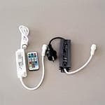 Adaptateur, 24V, avec contrôleur Led RGBW synchrone et télécommande, alimentation 3m, IP65