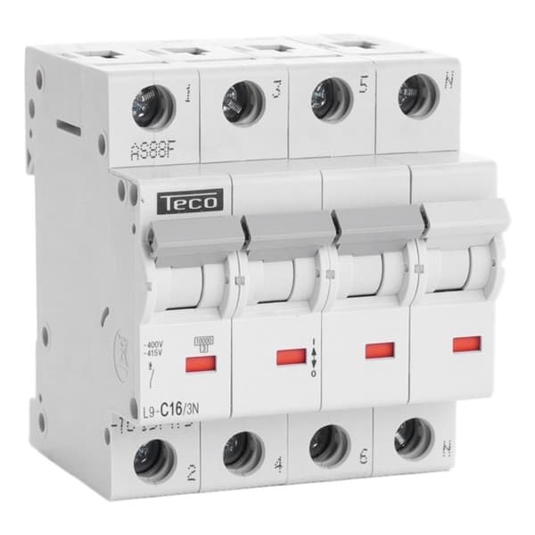 Disjoncteur 3 pôles + N 16A 10kA courbe C