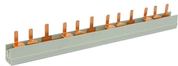 Barrette isolée à pins 10mm² 3 pôles 12 modules avec embouts