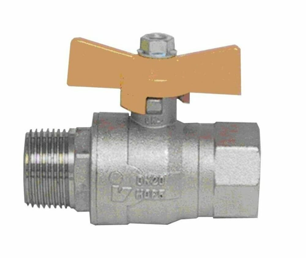 Van Marcke robinet d'arrêt gaz ARGB modèle demi-raccord type MF 1/2" laiton