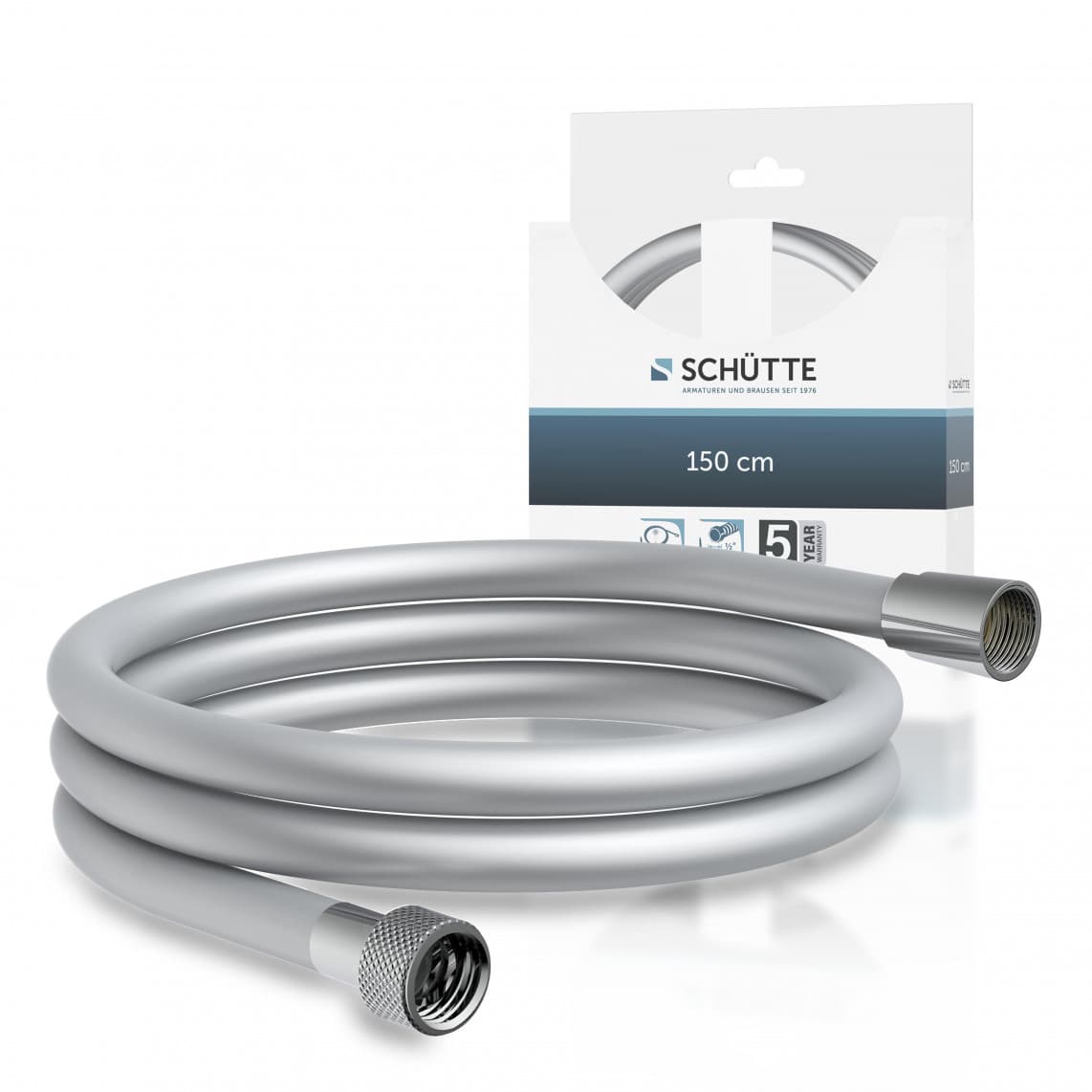 63981 Flexible de douche 150 cm, Plastique, argent