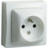 Oteo prise de courant 2 pôles + T 10 / 16A - 250V - monobloc