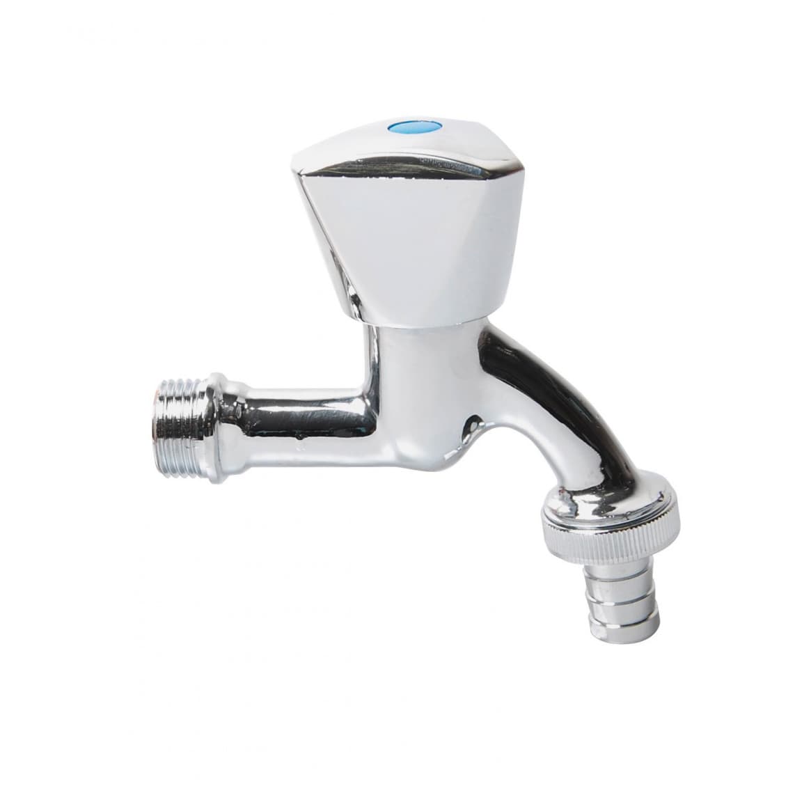 986170113 LT robinet de service poignée de capot, chromé, 1/2" M x 3/4" M x 1/2"T