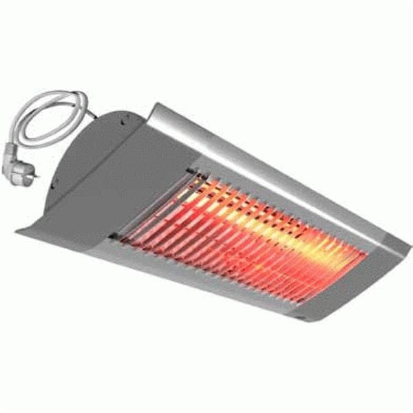 Chauffage de terrasse radiant halogène 1000W Gris diffusion large