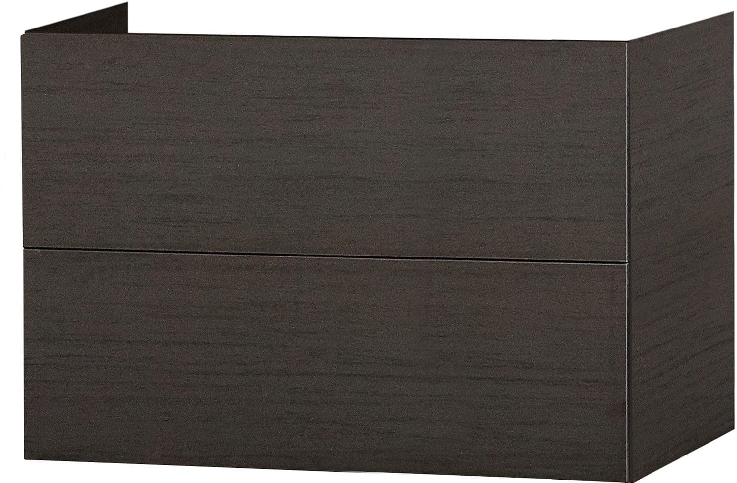 SOUS MEUBLE 2 TIROIR 80CM PUSH-OPEN WENGE