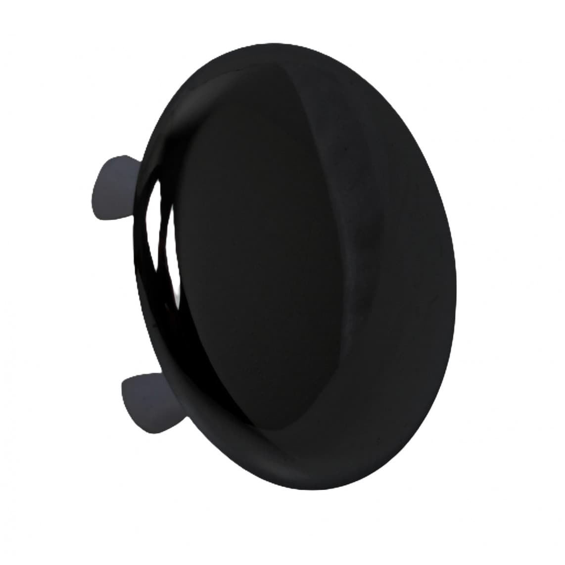 98027930 Rosace de trop plein pour lavabo, noir mat, 18 - 22 mm, à pincer