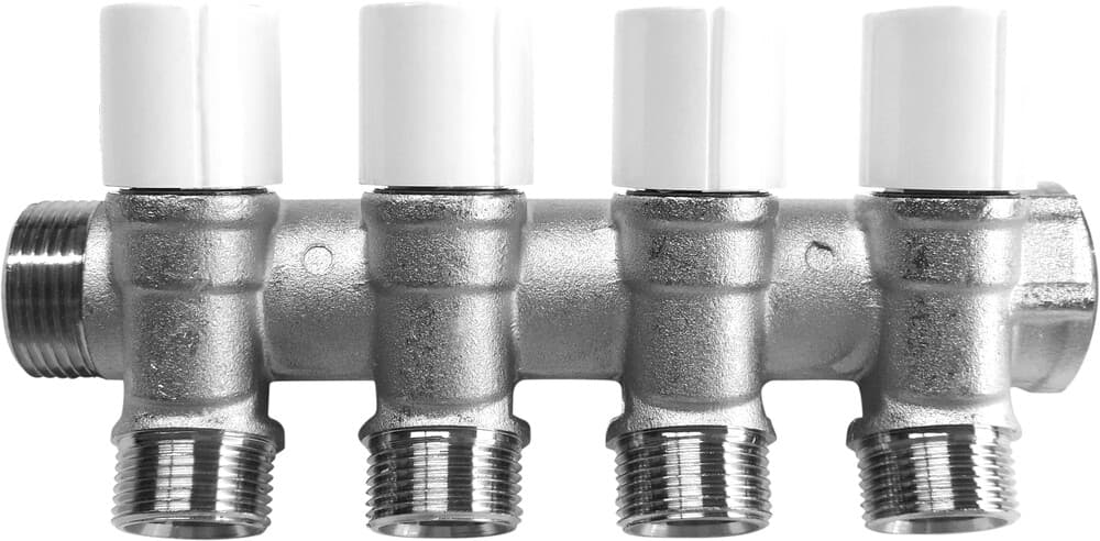 SYSTEMPEX collecteur 3/4MF robinet clic bleu-rouge D16 M22 4circuits