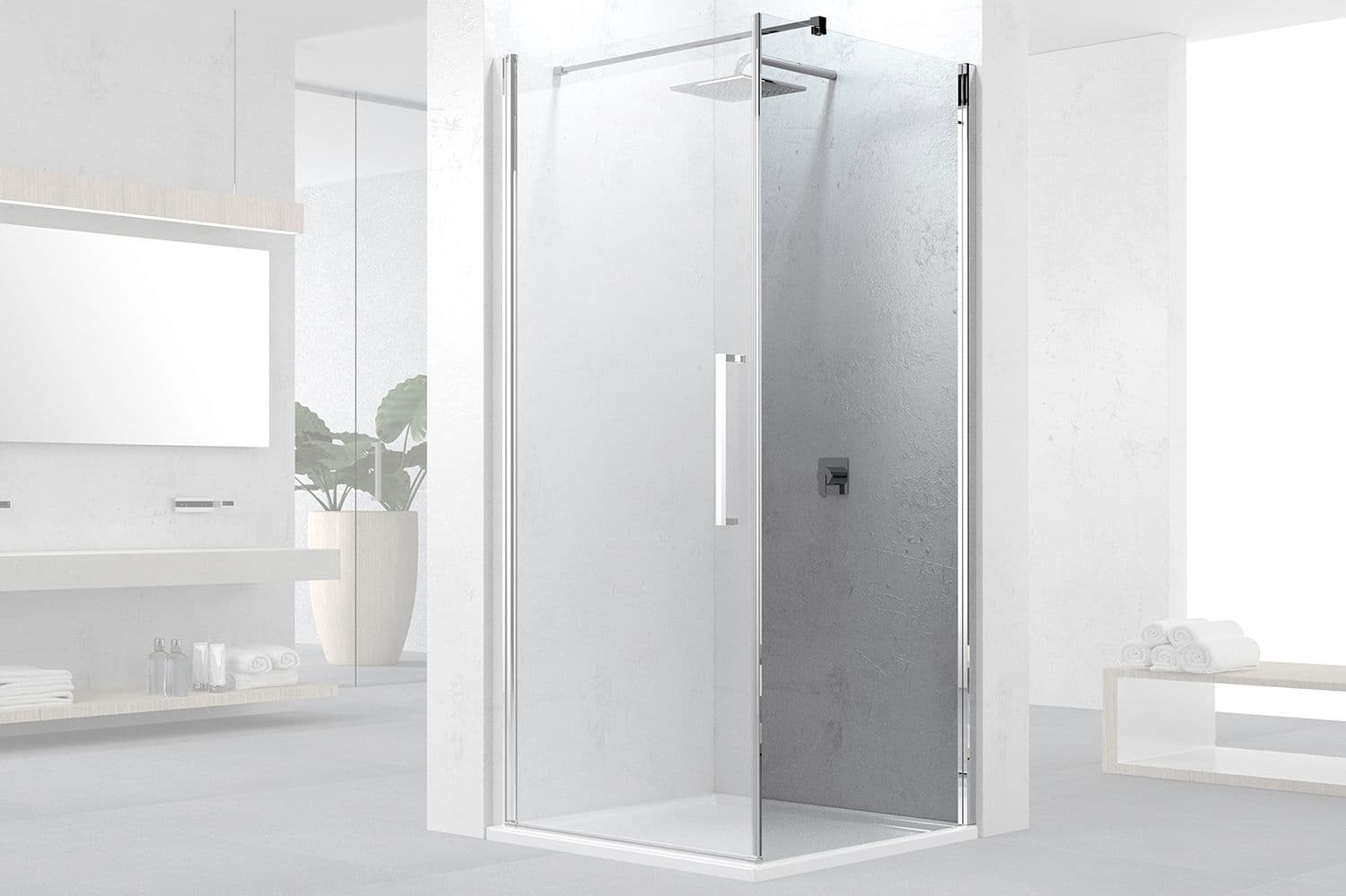 PAROI FIXE SWING 97-99 H200 CHROME-SATIN