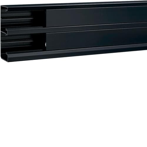 Gbd goulotte d'installation complète 50 x 130mm 2 compartiments, Noir Ral 9011