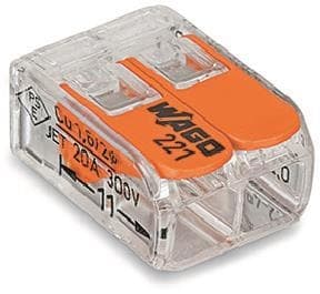 Borne pour 2 conducteurs avec leviers de manipulation, transparent 0.5 - 6mm²