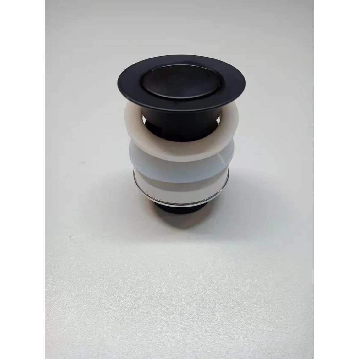 02168 Presse excentrique avec trop-plein, zinc moulé sous pression, noir mat, par ex. pour 44106