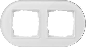 Cadre de finition Gira Studio Blanc verre Blanc