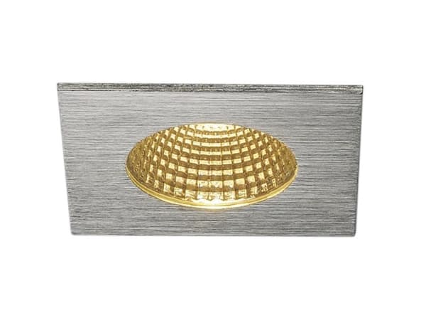 Patta - f plafonnier encastré, carré, Alu brossé, 9W 38°, 3000K, driver inclus