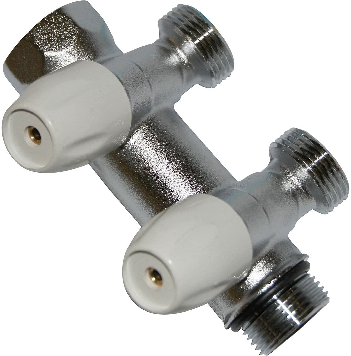 COLLECTEUR EUROCONE 3/4"MF + 2X ROBINET D'ARRET EUROCONE ROUGE/BLEU