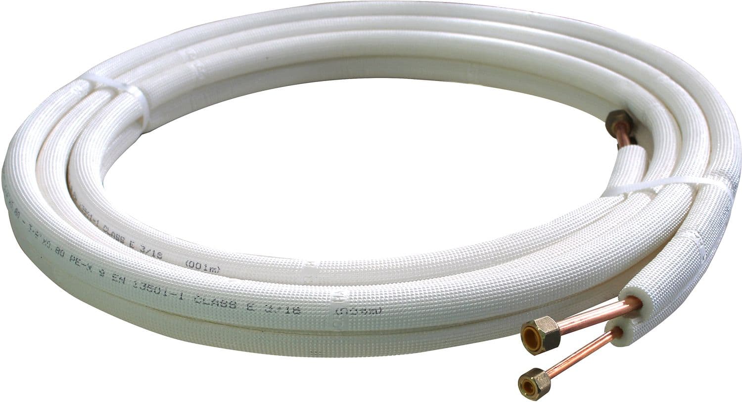 LIAISON FRIGORIFIQUE ISOLEE EN CUIVRE DUO 3/8"-5/8" ROULEAU 5M