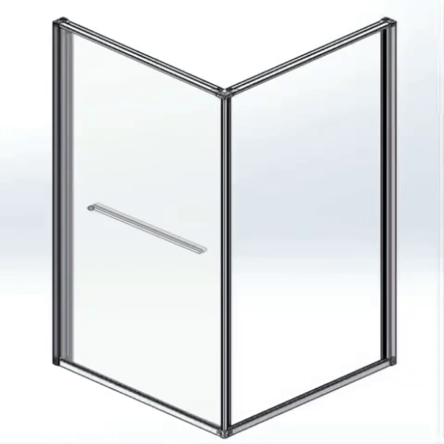 ALONI CABINE DE DOUCHE INSLIDE – PORTE COULISSANTE INTÉRIEURE ET PAROI LATÉRALE – GAIN DE PLACE – RÉVERSIBLE – VERRE DE SÉCURITÉ 6?MM – 90X90X200?CM – CHROME – VERRE CLAIR